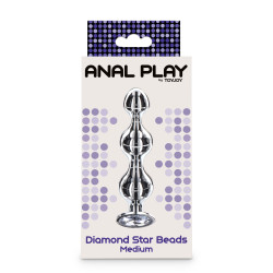 ANAL PLAY TOYJOY Plug Bijou Diamond Stard Beads M 10.5 x 2.5cm